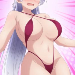 【画像】アニメ『よわよわ先生』、5話の水着回でおっぱいポロリ