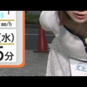 Nスタお天気キャスター坂口愛美が急に屈んで胸チラハプニング